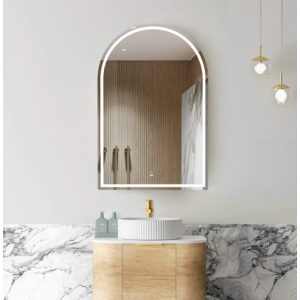 Archie Natural Oak Arch Led Mirror Shaving Cabinet 600*900